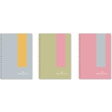 Kazan Hobi Pp Kapak Pastel Defter, 80 Yaprak, Çizgili, 400 Mikron, 70 G Kağıt, Şeffaf Spiral
