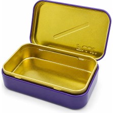Maison Luré Tütün Saklama Kutusu Mor Metal Çok Amaçlı Taşıma ve Saklama Kutusu 11X7X3,5 cm