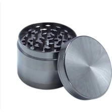 Maison Luré Pipo Aksesuarı Paslanmaz Çelik 4 Katmanlı Baharat Öğütücü, Mıknatıslı, Elekli, Gri 40MM