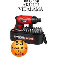 Maison Luré Akülü Vidalama 3.6V-4.8V 1.5AH Li-Ion Şarjlı Tornavida Seti 54 Parça
