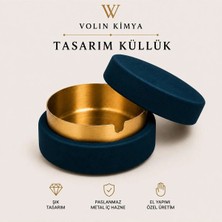 Maison Luré Pipo Küllüğü Petrol Mavisi Paslanmaz Çelik Kül Tablası, Şık ve Dayanıklı Tasarım