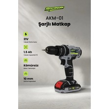 Maison Luré Akülü Vidalama Profesyonel Şarjlı Matkap 21V 1.5 Ah Brushless