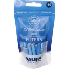 Maison Luré Pipo Filtresi 6mm Kömürlü , 50 Adet, Temiz ve Rahat Içim Sağlar