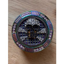 Maison Luré Pipo Aksesuarı 50MM Metal Baharat Öğütücü, 4 Katlı Mıknatıslı, Yapışmaz Hazne