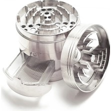 Maison Luré Pipo Aksesuarı Çekmeceli 60MM Silver Herbal Parçalayıcı, Tütün ve Baharat Için Ideal