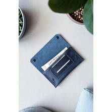 Maison Luré Tütün Saklama Kutusu Mavi Hakiki Deri Tütün Çantası, Şık ve Pratik Tasarım 17X8.5 cm