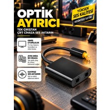 Toslink Çoklayıcı Switch 2 Port - Toslink Ses Kablosu Çoklayıcı Birleştirici Splitter