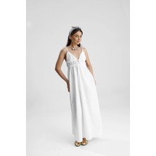 Gaca Collection Tina Beyaz Gece/gündüz Elbise