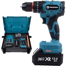 Maison Luré Akülü Vidalama PH297 Kömürsüz Motor 36VF 5AH Metal Mandren Vidalama Matkap Seti 10P