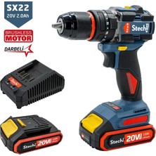 Maison Luré Akülü Vidalama 2x2.0 Kömürsüz Darbeli Matkap 20V 2.0AH 60NM