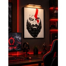 3Dlab Three-Dimensional Systems God Of War Kratos LED Box Gece Lambası - Oyuncu Masası Işıklı Pano ve Oda Dekoru