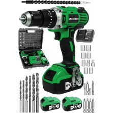 Maison Luré Akülü Vidalama Darbeli 13MM 58 V 5 Ah Çift Xr Matkap Yeşil + Set