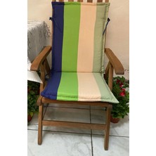 Maison Luré Sandalye Minderi Koton Kumaş Dikişli 2 Kademeli Arkalıklı Şezlong Minderi