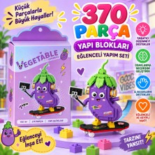 Yararlı Şeyler LZ-8857 Kaykay Süren Patlıcan 370 Parça Block Oyuncak