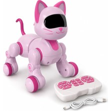 Happy Trend Uzaktan Kumandalı Interaktif Şarjlı Akıllı Kedi, Dokunmatik Sensörlü Işıklı Robot Kedi, Dans Eden Yürüyen Programlanabilir Oyuncak Robot Pet GAW-6602