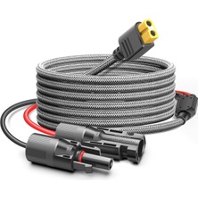 Happy Trend Şarj Kablosu XT60 Adaptör Bağlantısı Güneş Paneli 60W 110W 160W 220W 400W, Ef Ecoflow River Delta Serisi ile Uyumlu Taşınabilir Güç Istasyonu Güneş Jeneratörü 3,5M/11FT