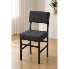 Valu Home Mutfak Sandalyesi, Yemek Odası, Kafe, Restoran Sandalyesi, Silinebilir Kumaş Döşemeli Metal Ayaklı