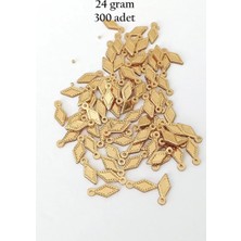 Oya Abiye Bileklik Kolye Pleksi Metalik Plastik Pul Altın Renk 24 Gram 300 Adet - BNC550