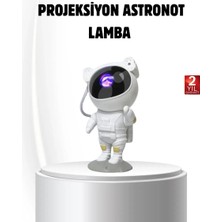 Bluetooth Müzikli Astronot Projeksiyon Lambası Yıldız ve Ay Efektli