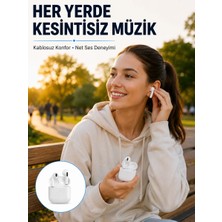 Bluetooth Kulaklık Beyaz Çağrı Cevaplama Dokunmatik Kontrol Kablosuz Yeni Nesil