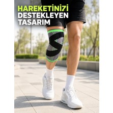 Sporcu Dizliği Çapraz Bant Destekli Nefes Alabilen Esnek Örme Dizlik