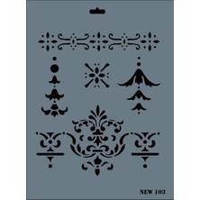 aklow akyoleticaret Rich New Seri N-103 Stencil 35X25 cm