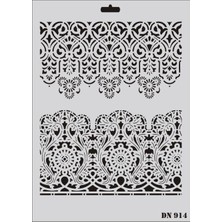 aklow akyoleticaret Rich Dantel Seri DN-914 Stencil 35X25 cm