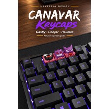 Makerpax Gastly Gengar Haunter 3'lü Keycaps Seti - Mekanik Klavye Tuş Kapağı
