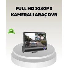 Araç Dvr Kamerası 3’lü 170° Geniş Açılı Full Hd ve Park Destekli