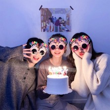 aklow akyoleticaret Happy Birthday Yazılı Pembe Fuşya Renk Parti Gözlüğü 12X7 cm