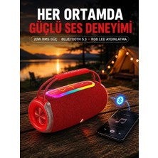 Suya Dayanıklı 20W Rgb Hoparlör Bluetooth, Usb, Sd Kart ve Aux Girişli