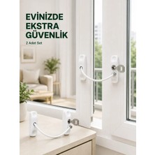 Çocuk Güvenliği Için Kablolu Pencere Kilidi Anahtarlı Emniyet Aparatı 2 Adet