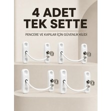 Anahtarlı Pencere Emniyet Kilidi 4 Adet Güvenlik Seti