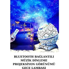 Dinozor Yumurtası Gece Masa Lambası Bluetooth Hoparlör 14 Renk Seçeneği