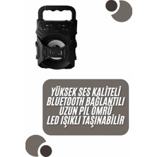 Kablosuz Bluetooth Hoparlör Ses Bombası Rgb Işıklı Taşınabilir Yüksek Ses Kaliteli
