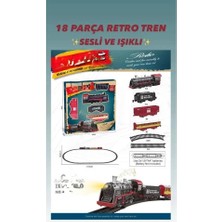 aklow akyoleticaret BJ2308A 18 Parça Sesli Işıklı Retro Tren