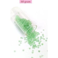 Dökme Cam Kum Boncuk (8/0) 3 mm - 60 Gram - Şeffaf Açık Yeşil - BNC191