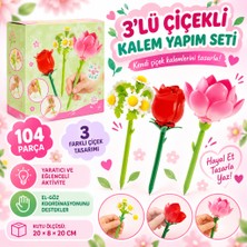 Oyunca 3’lü Çiçekli Kalem Yapım Seti 104 Parça