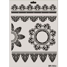 aklow akyoleticaret Rich Dantel Seri DN-924 Stencil 35X25 cm