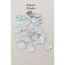 Oya Abiye Bileklik Kolye Pleksi Metalik Plastik Pul Gümüş Renk 8 Gram 25 Adet - BNC522