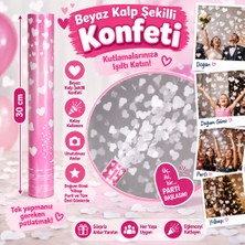Oyunca Beyaz Kalp Şekilli Konfeti 38 cm