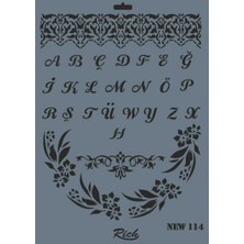 aklow akyoleticaret Rich New Seri N-114 Stencil 35X25 cm