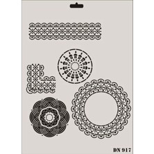 aklow akyoleticaret Rich Dantel Seri DN-917 Stencil 35X25 cm