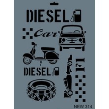 aklow akyoleticaret Rich New Seri N-314 Stencil 35X25 cm