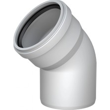 aklow akyoleticaret Pvc Atık Su Borusu 45 Derece 125 mm 10 Adet