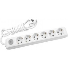 aklow akyoleticaret Viko Multilet 6 Lı Anahtarlı 3 Metre Kablolu Grup Priz