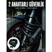 aklow akyoleticaret 180 cm Uzun Çelik Halatlı Anahtarlı Kilit ile Güvenli Park Deneyimi