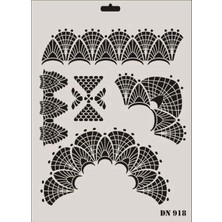 aklow akyoleticaret Rich Dantel Seri DN-918 Stencil 35X25 cm