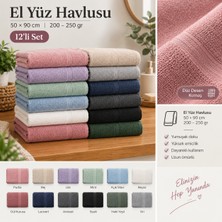 Liyana Home %100 Pamuk El Havlu Set /12 Adet / Çok Renkli /50 x 90