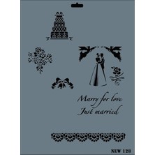 aklow akyoleticaret Rich New Seri N-128 Stencil 35X25 cm